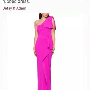 Adam Women's Fuchsia One-Shoulder Dress